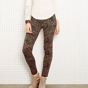 Free People Knitter Leggings Paisley Print Skinny